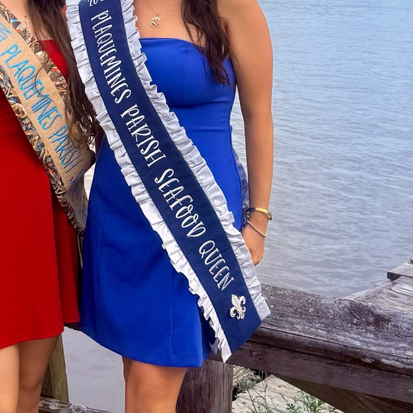 A New Day (Target) Vibrant Blue Strapless Dress - Picture 3 of 4